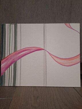 "Abstract Double Helix": Original 8"x10" Hand Painted Canvas Art